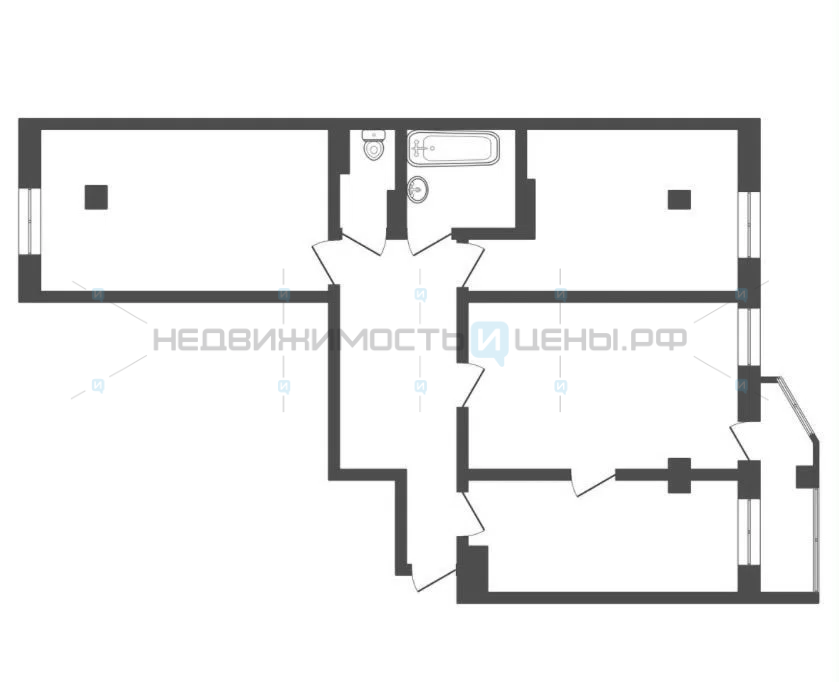 3 комн., 92м2, 7/14, Тюмень