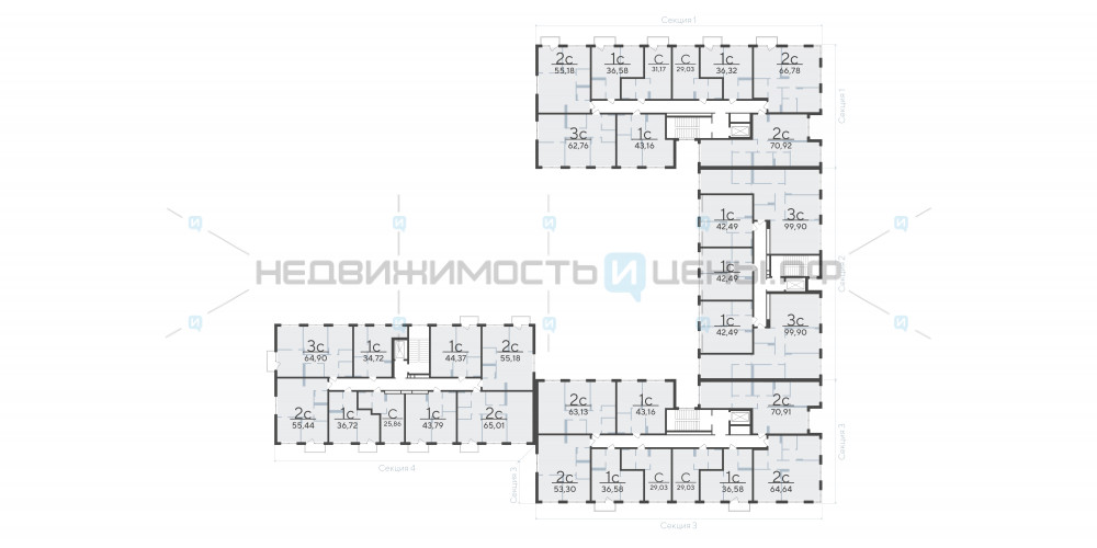 1 комн., 36.32м2, 3/4, Скандиа. Квартал у озера, Тюмень