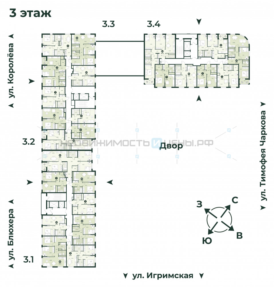 3 комн., 66.04м2, 3/18, Игрим, Тюмень