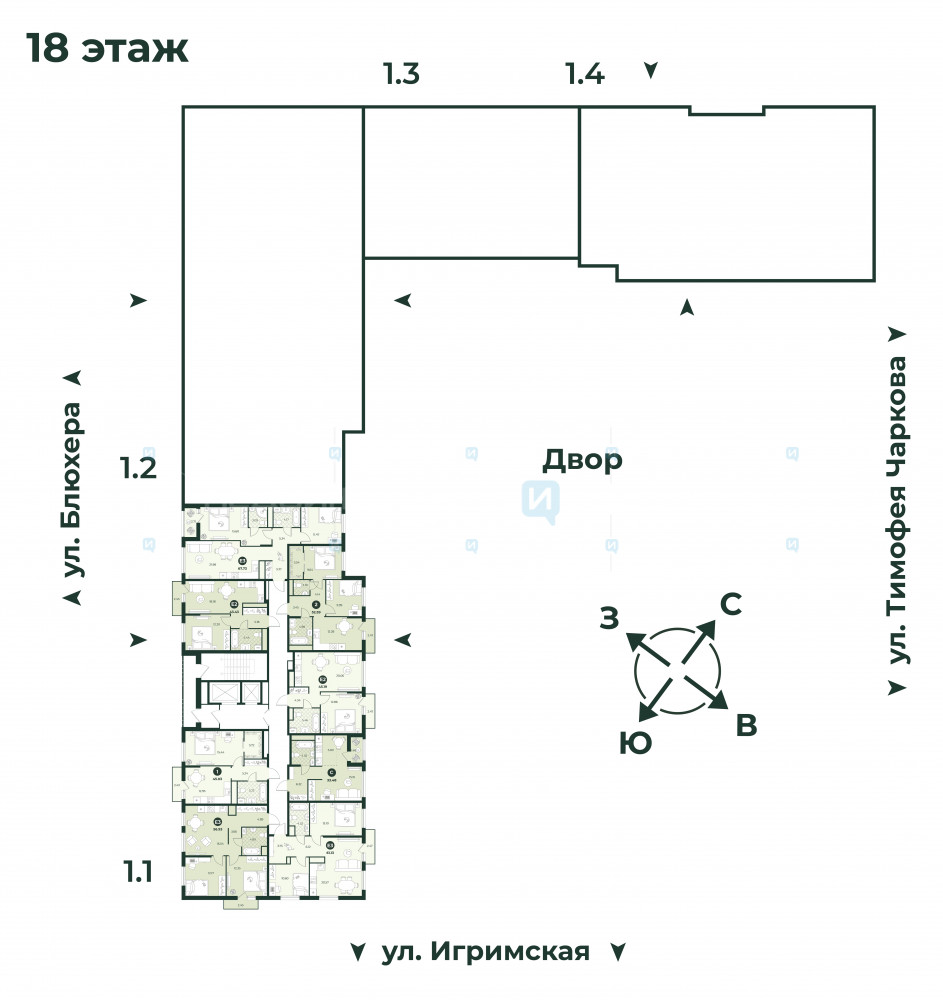 3 комн., 56.93м2, 18/18, Игрим, Тюмень