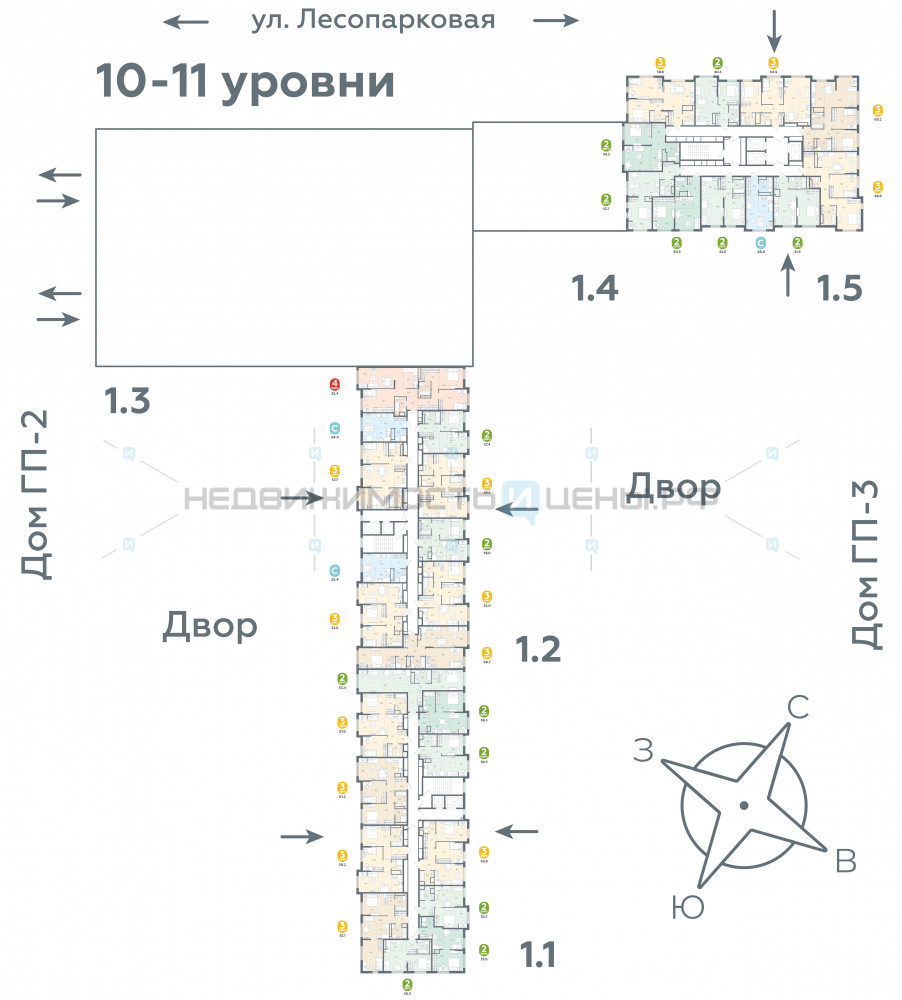 2 комн., 68.7м2, 11/24, Чистые пруды, Тюмень