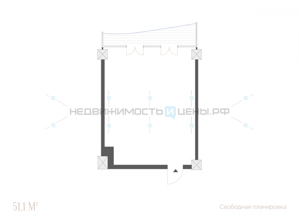 2 комн., 51.1м2, 5/10, Дом Форм, Тюмень