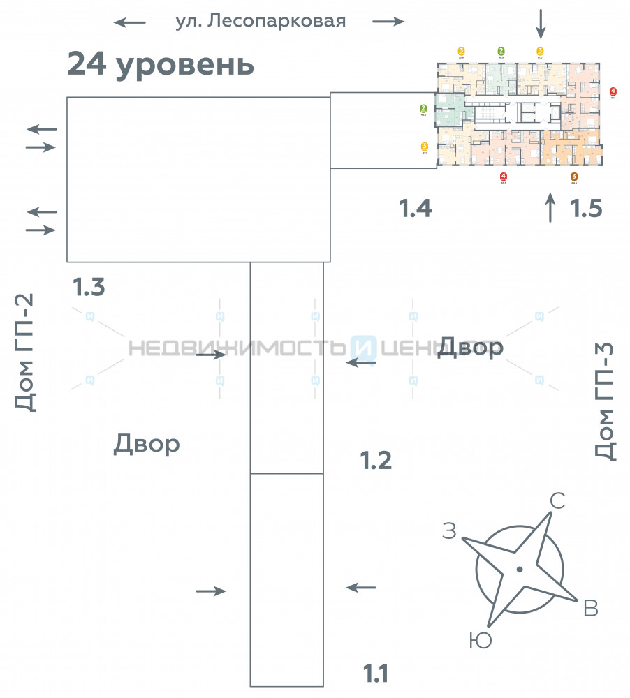 2 комн., 61м2, 24/24, Чистые пруды, Тюмень
