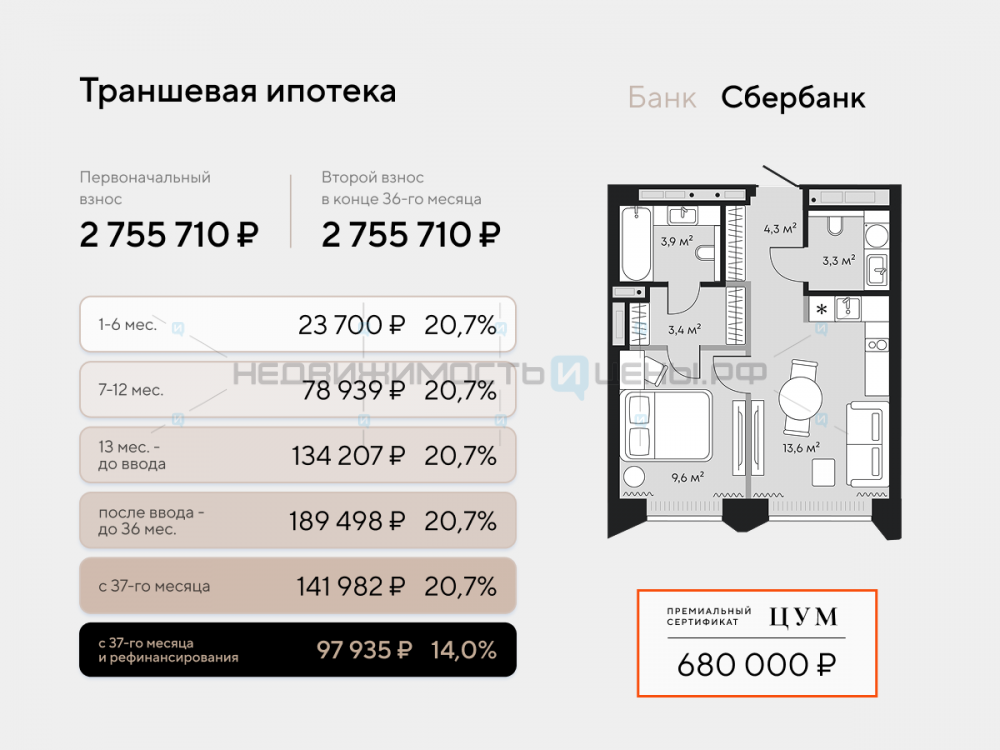 1 комн., 38.1м2, 3/9, Челюскинцев 5, Тюмень