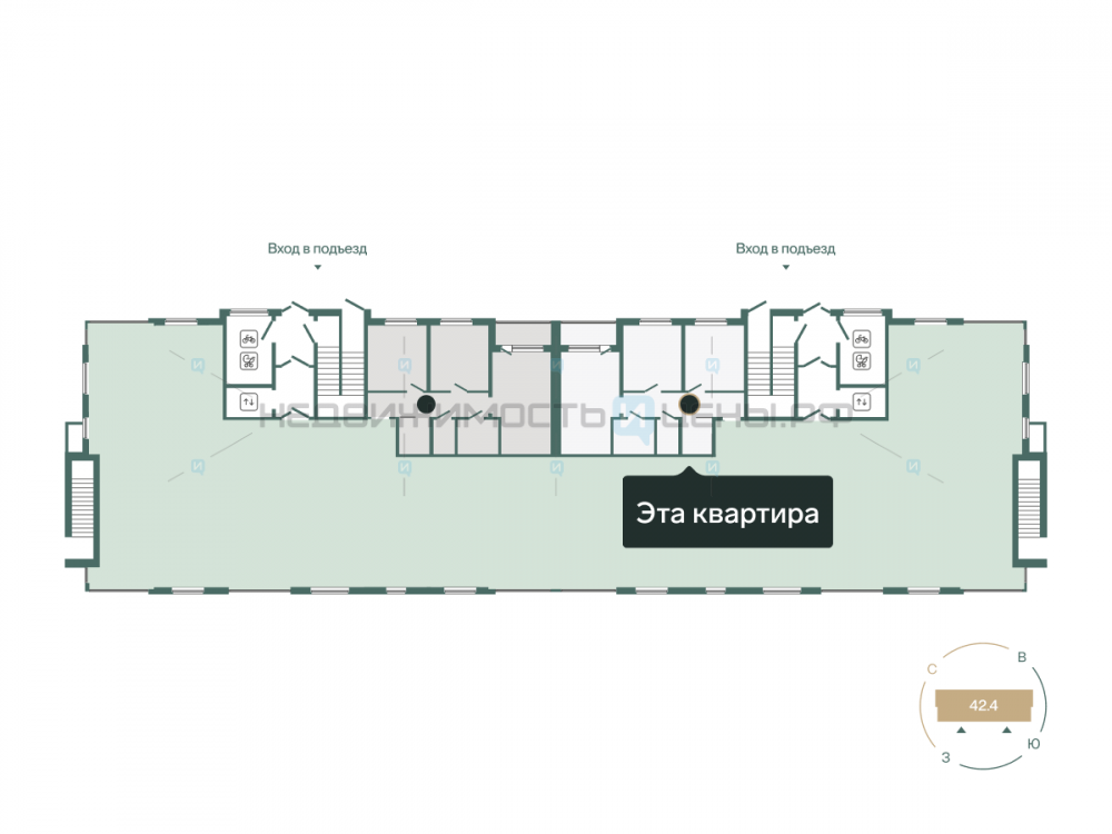 2 комн., 63.1м2, 4/4, Эклипт, Тюмень