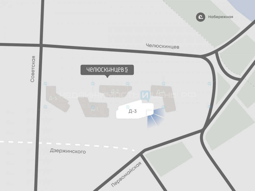 1 комн., 39.8м2, 4/9, Челюскинцев 5, Тюмень