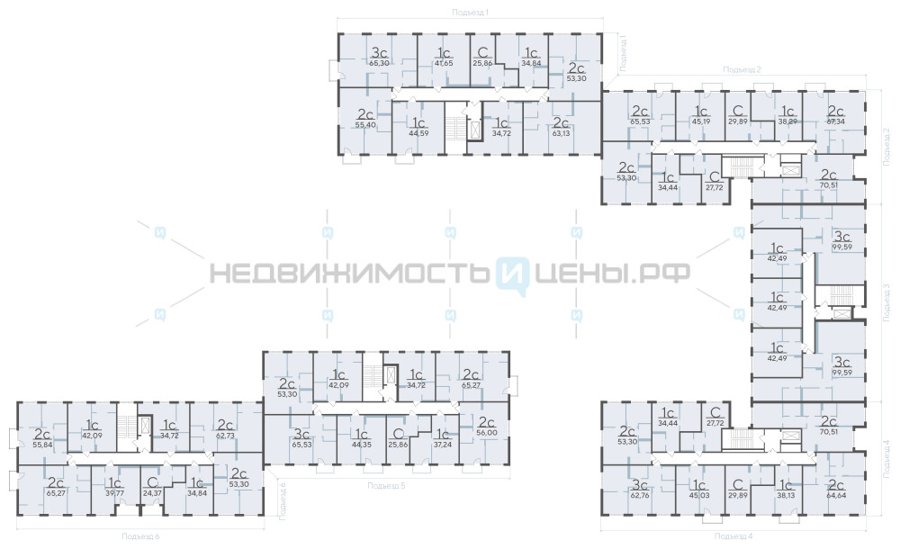 1 комн., 42.49м2, 3/4, Скандиа. Квартал у озера, Тюмень