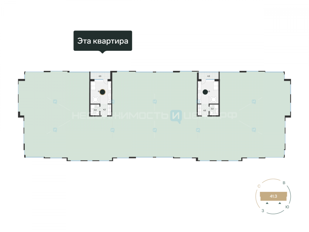 Студия, 23м2, 3/4, Эклипт, Тюмень