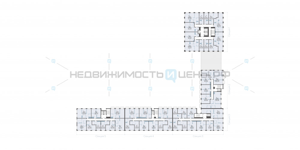 1 комн., 50.51м2, 5/24, Скандиа. Квартал в Слободе, Тюмень