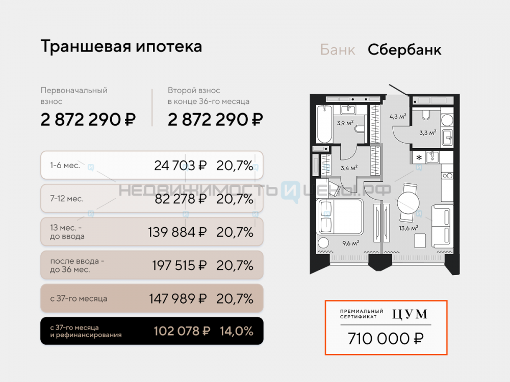 1 комн., 38.1м2, 6/9, Челюскинцев 5, Тюмень