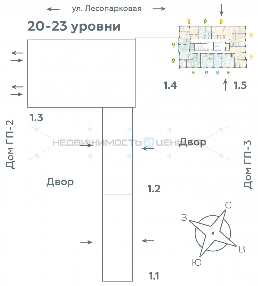 2 комн., 67.6м2, 23/24, Чистые пруды, Тюмень