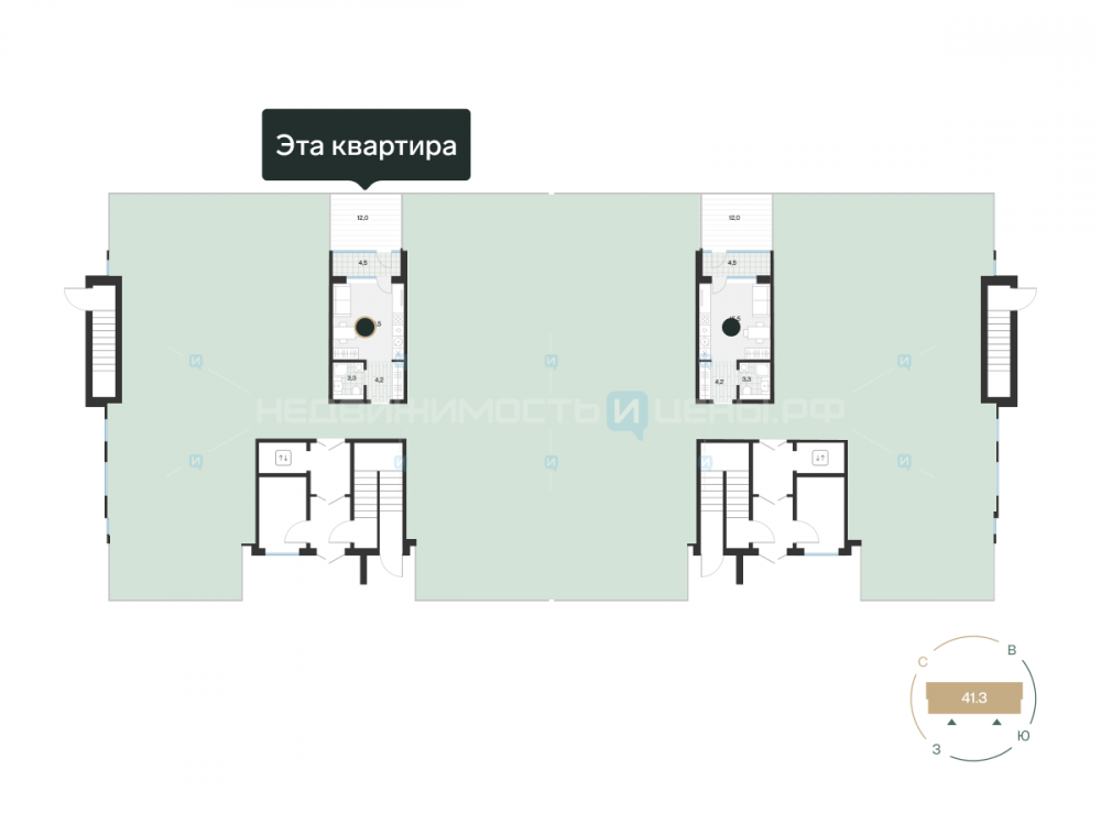 Студия, 25.24м2, 1/4, Эклипт, Тюмень