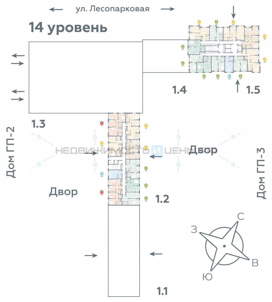 1 комн., 53.4м2, 14/24, Чистые пруды, Тюмень