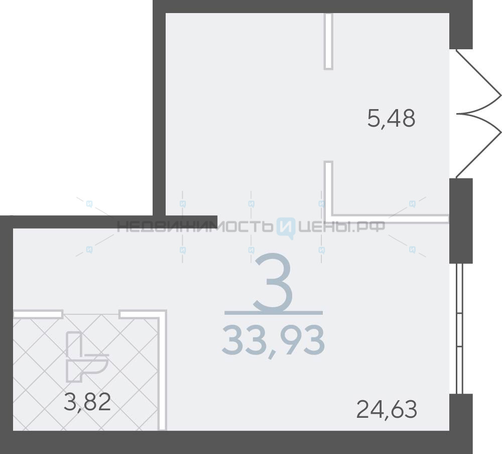 Офисное помещение, 33.93м2, 1/4, Скандиа. Квартал у озера, Тюмень