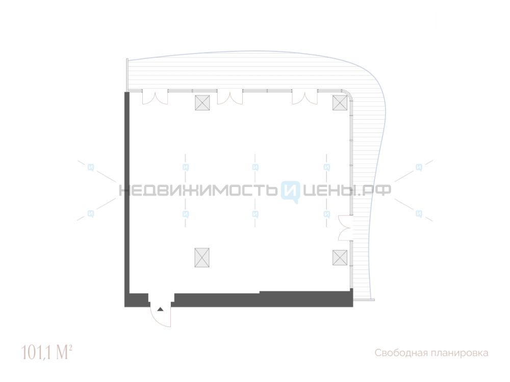 2 комн., 101.1м2, 3/10, Дом Форм, Тюмень