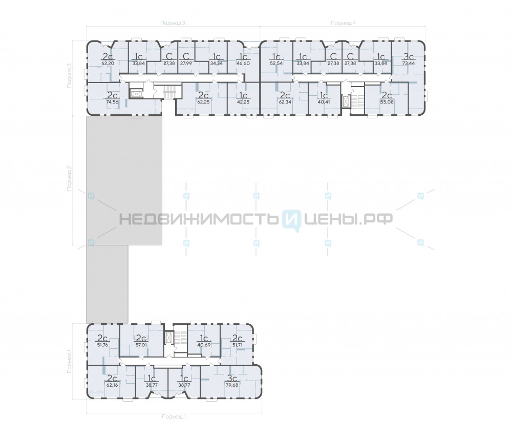 3 комн., 73.44м2, 9/9, Скандиа. Квартал в Комарово Парк, Тюмень
