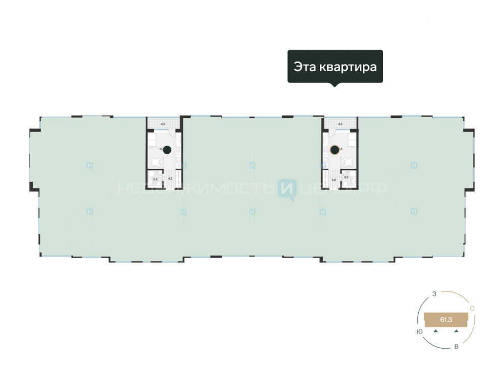Студия, 25.24м2, 4/4, Эклипт, Тюмень