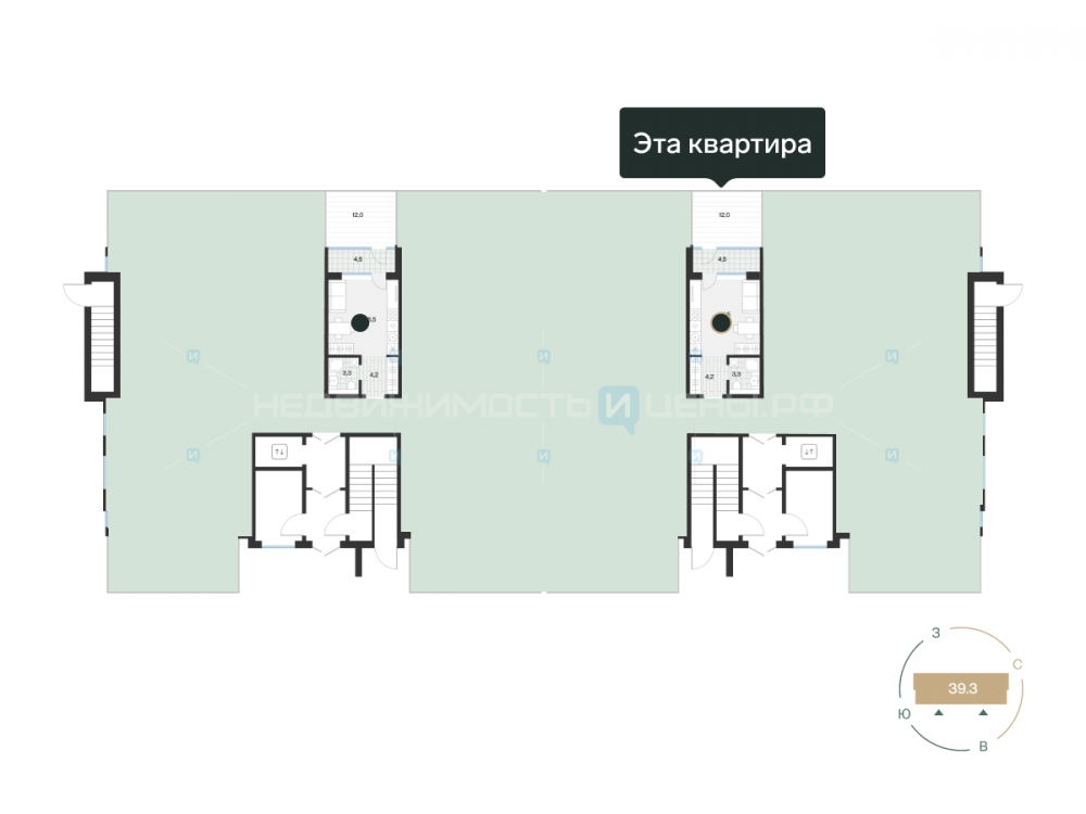 Студия, 25.24м2, 1/4, Эклипт, Тюмень