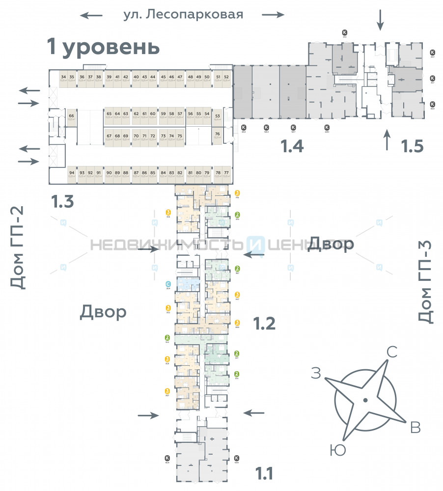 2 комн., 53.2м2, 1/24, Чистые пруды, Тюмень