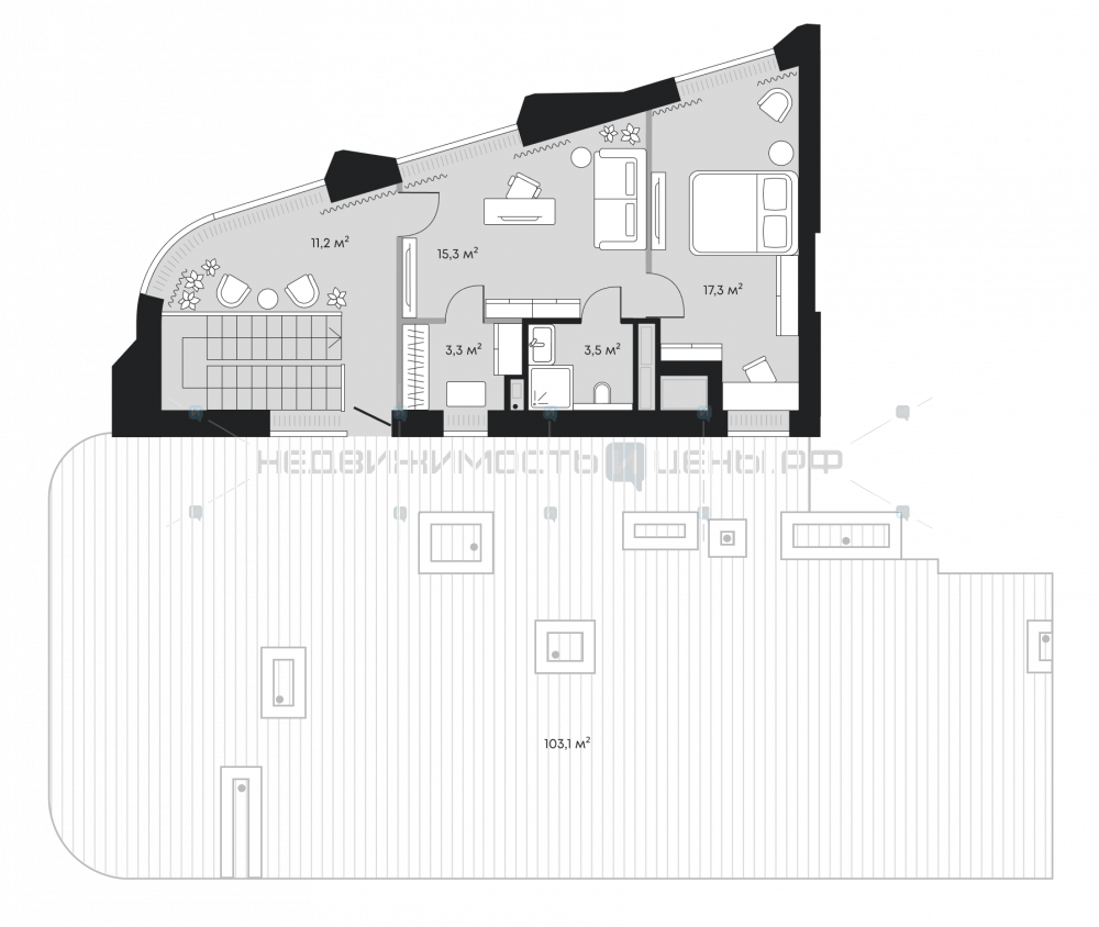 5 комн., 274.6м2, 8/9, Челюскинцев 5, Тюмень