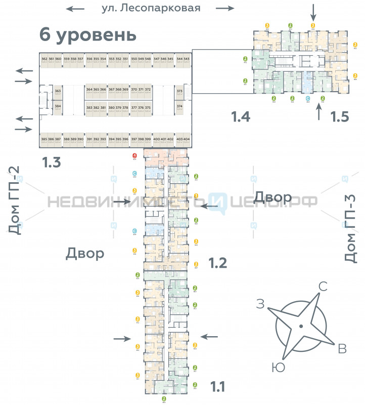 2 комн., 53.4м2, 6/24, Чистые пруды, Тюмень