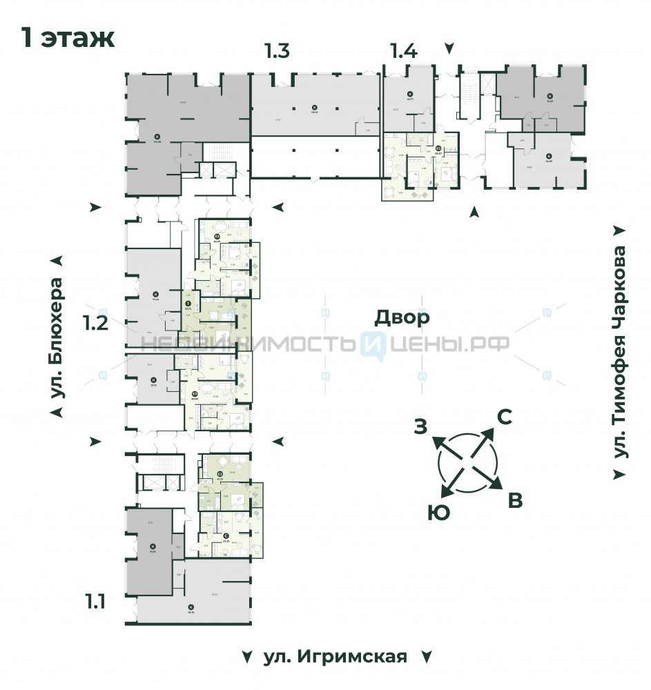 1 комн., 53.72м2, 1/18, Игрим, Тюмень