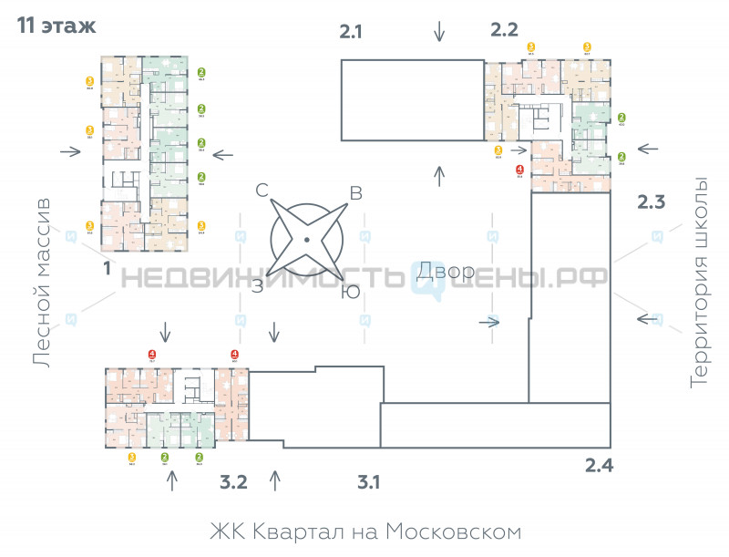 3 комн., 64.4м2, 11/15, Астро, Тюмень