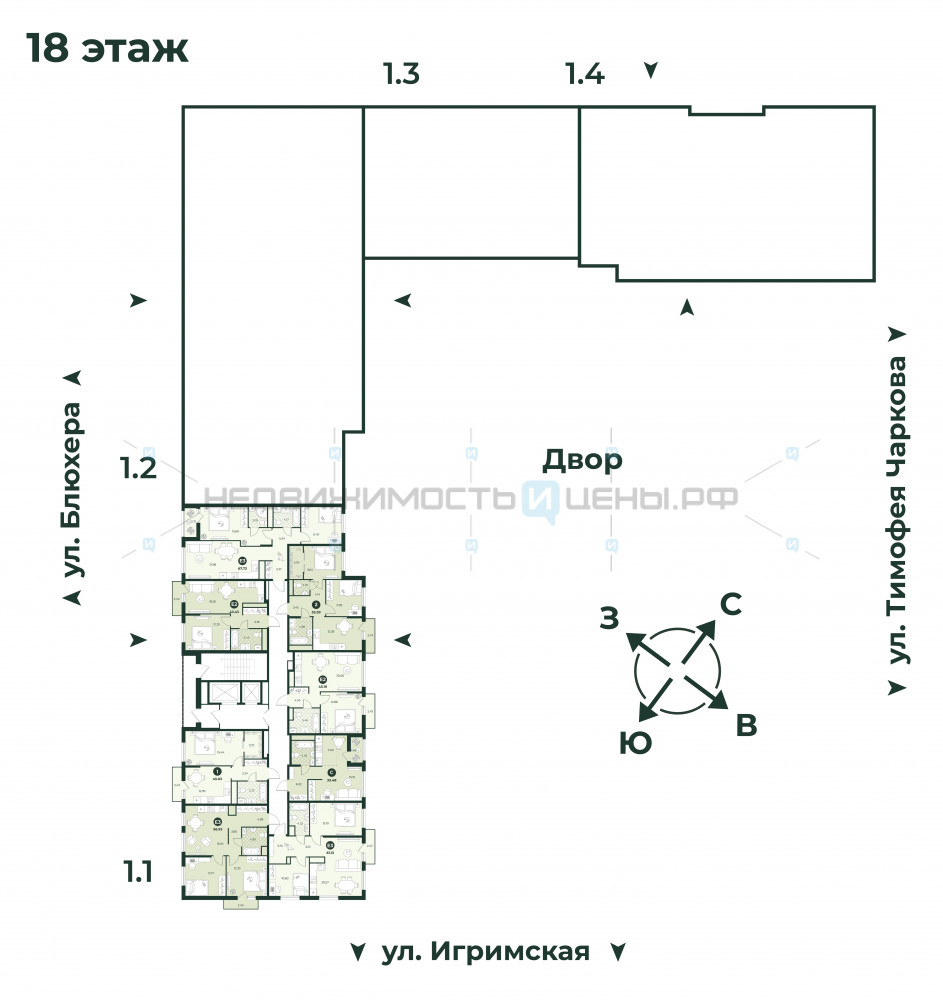 3 комн., 67.73м2, 18/18, Игрим, Тюмень