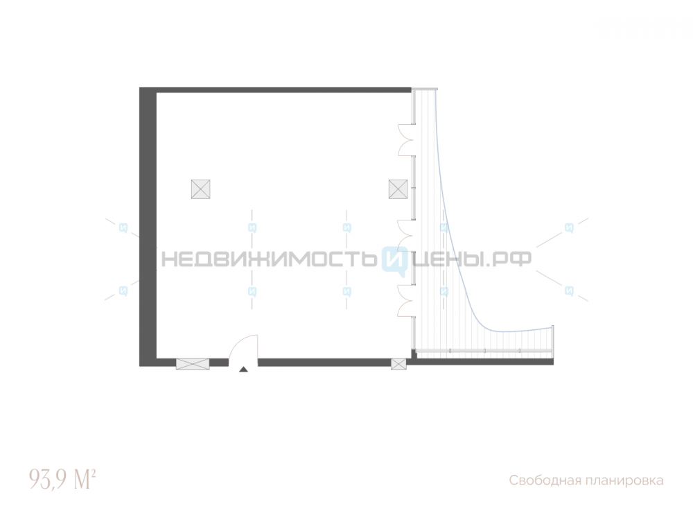 2 комн., 93.9м2, 6/10, Дом Форм, Тюмень