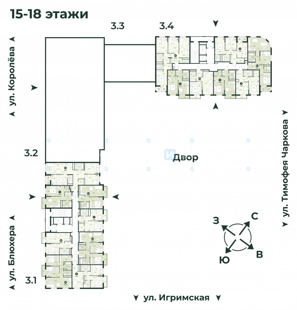2 комн., 44.11м2, 16/18, Игрим, Тюмень