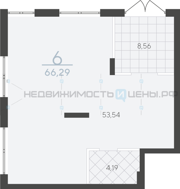 Офисное помещение, 66.29м2, 1/4, Скандиа. Квартал у озера, Тюмень