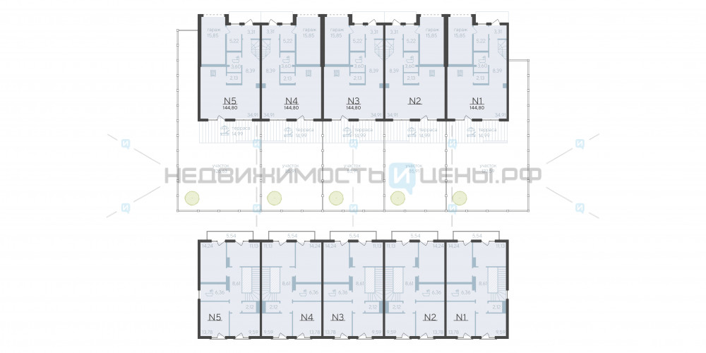 4 комн., 144.78м2, 1/2, Скандиа. Таунхаусы, Тюмень