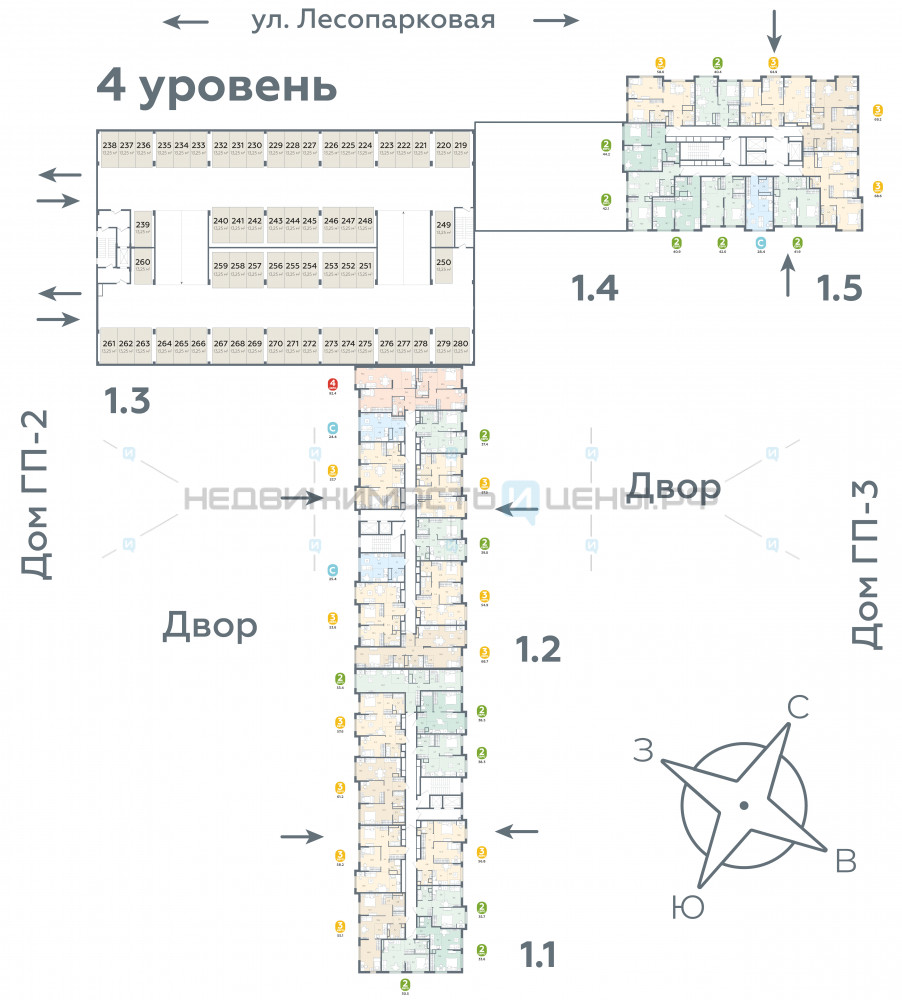2 комн., 69.2м2, 4/24, Чистые пруды, Тюмень