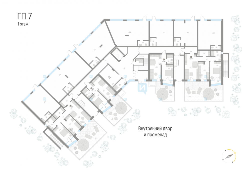 1 комн., 69.33м2, 1/4, Кипрея. Квартиры, Тюмень