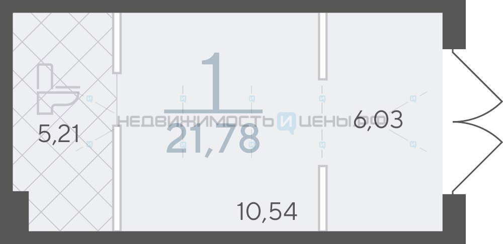 Офисное помещение, 21.78м2, 1/4, Скандиа. Квартал у озера, Тюмень