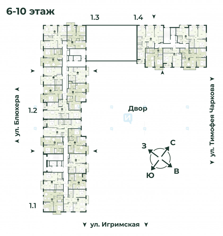 3 комн., 61.13м2, 8/18, Игрим, Тюмень