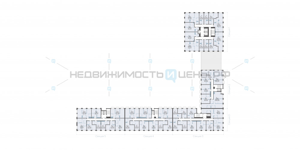 2 комн., 61.74м2, 3/24, Скандиа. Квартал в Слободе, Тюмень