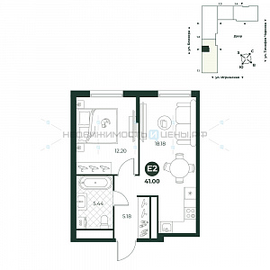 2 комн., 41м2, 5/18, Игрим, Тюмень