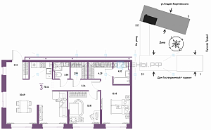 3 комн., 78.14м2, 13/13, Домашний, Тюмень