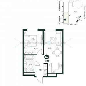 2 комн., 41.12м2, 5/18, Игрим, Тюмень