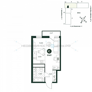 Студия, 31.67м2, 18/18, Игрим, Тюмень