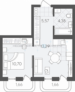 1 комн., 37.26м2, 12/24, Скандиа. Квартал в Слободе, Тюмень
