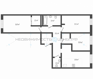 3 комн., 86.4м2, 9/10, Видный, Тюмень