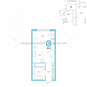 Студия, 26.4м2, 3/24, Чистые пруды, Тюмень