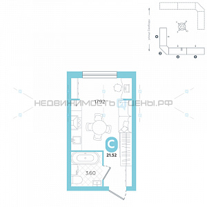 Студия, 21.52м2, 2/5, Счастье, Тюмень