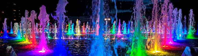 RGB-подсветка бассейна и фонтана