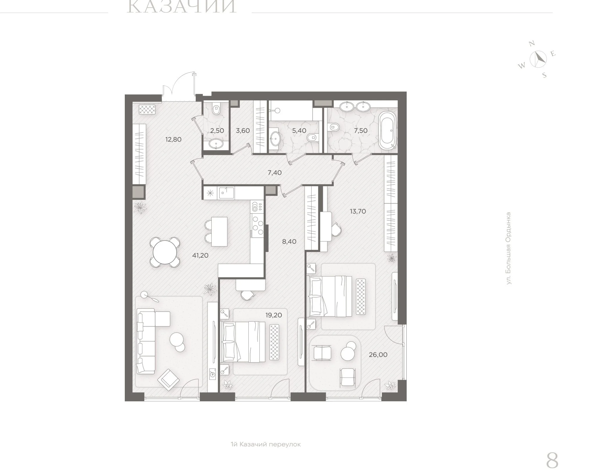 Планировка резиденции 147,6 м²