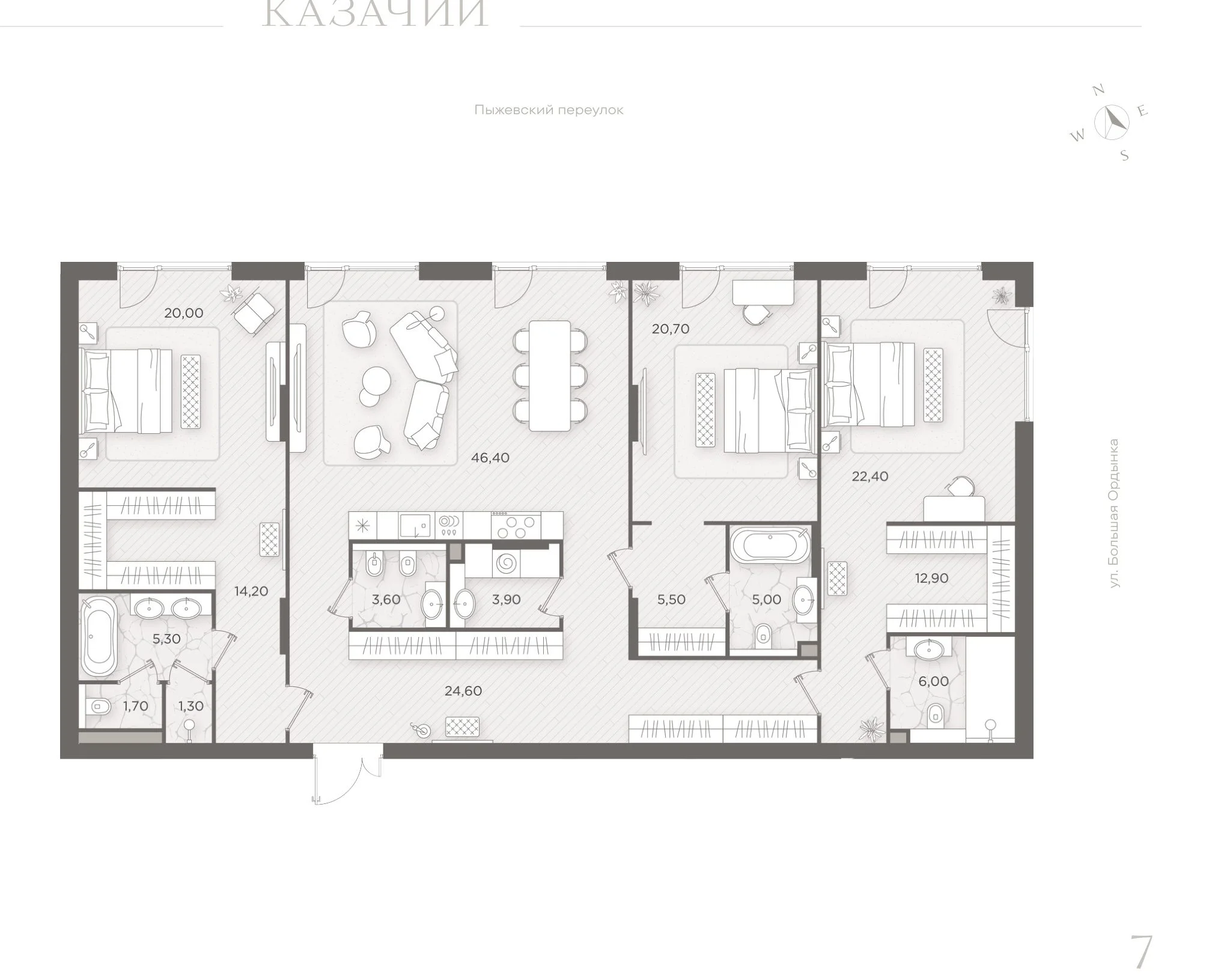 Планировка резиденции 193,5 м²