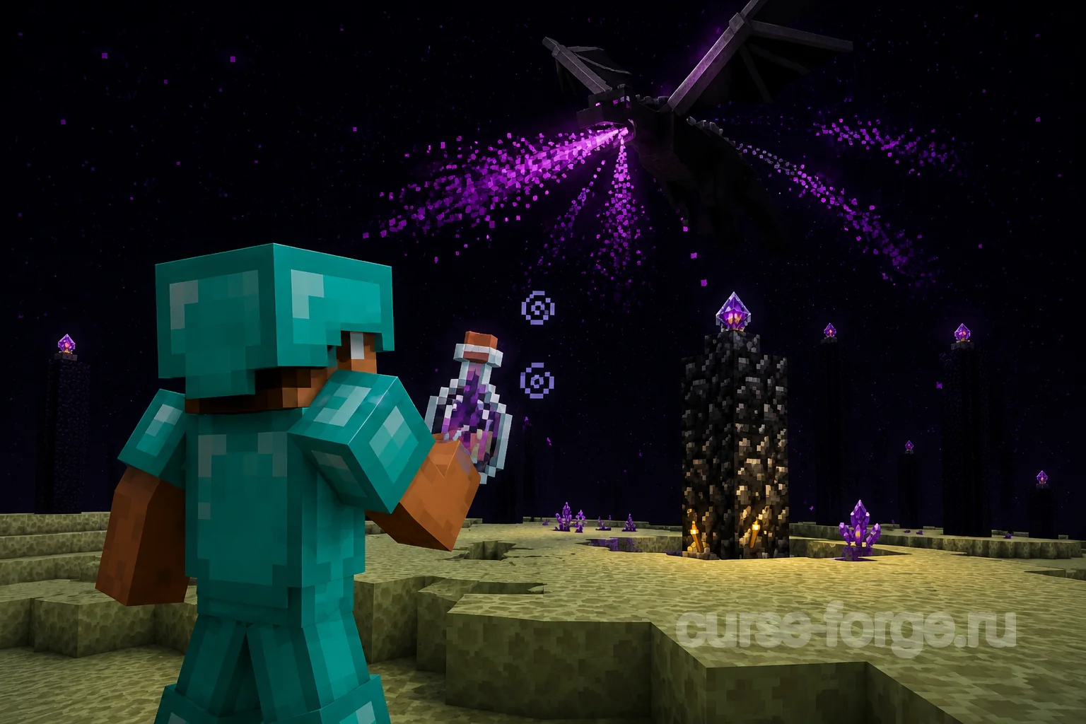 Сбор дыхания дракона Minecraft