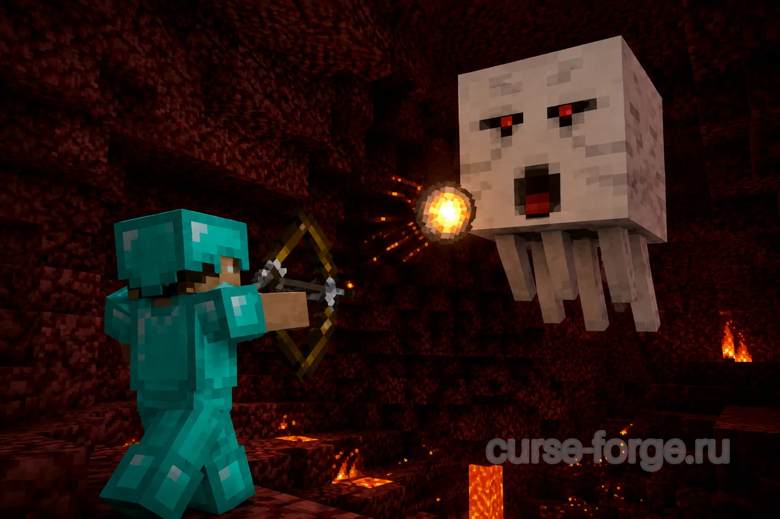 Гаст в Незере Minecraft